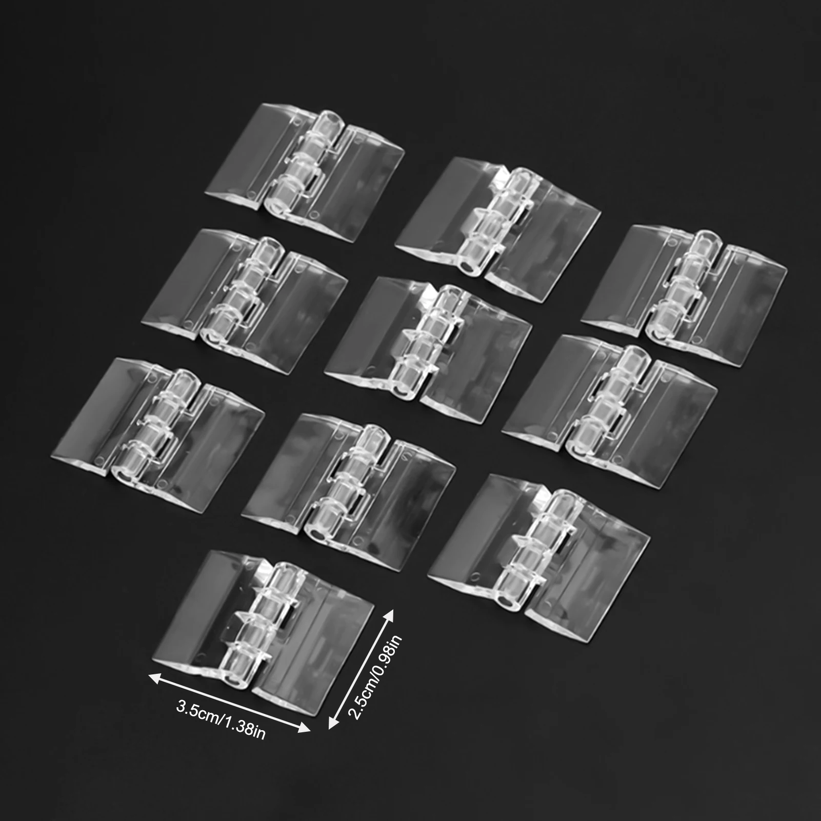 Clear Acrylic Hinges for Cabinet Furniture DIY Home Decor 10pcs Transparent Bifold Door Hardware Durable and Lightweight