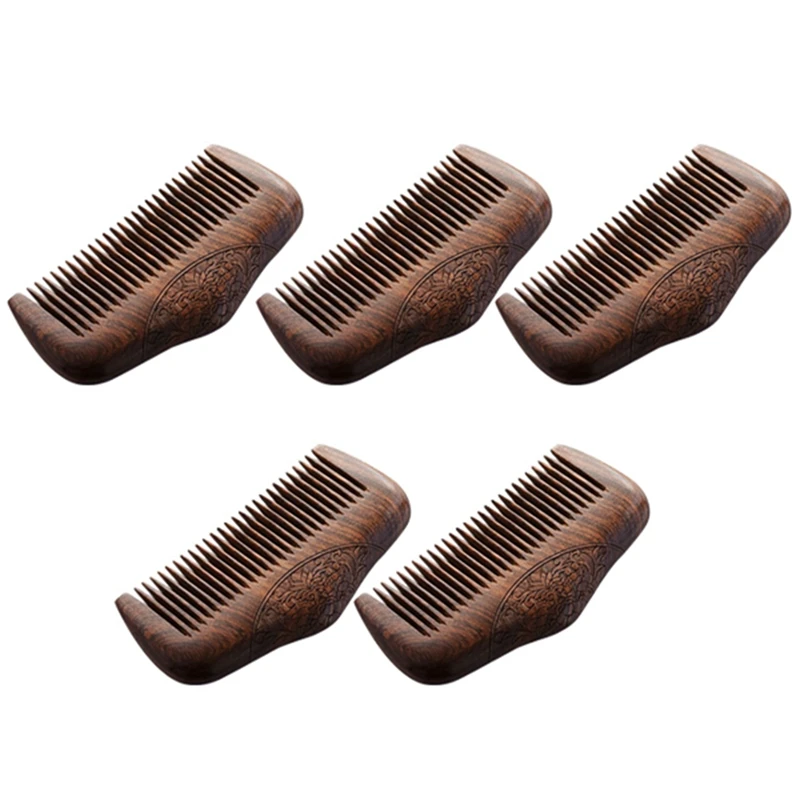 Pocket Comb Sandalwood Green Natural Super Narrow Dent Wood Combs Static Lice Beard Comb Hairstyle Sandalwood Comb