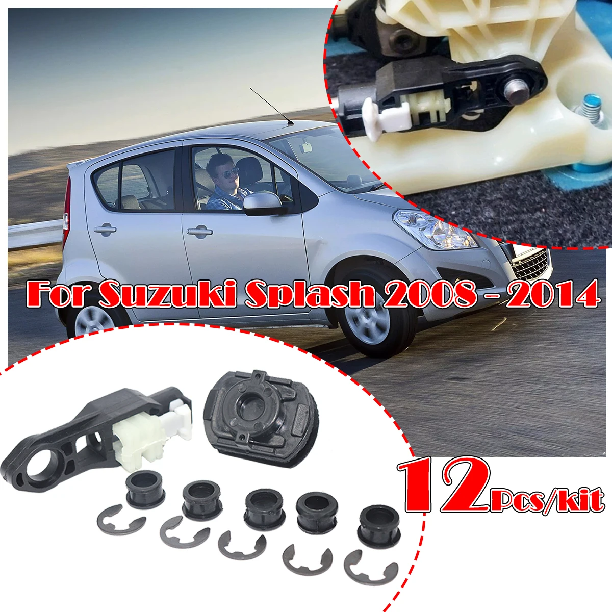 

12pc/kit Gear Shift Cable Linkage Lever End Rod Connect Bushing For Suzuki Splash 2008 - 2014 Swift RS Cultus Alto HA25 HA35