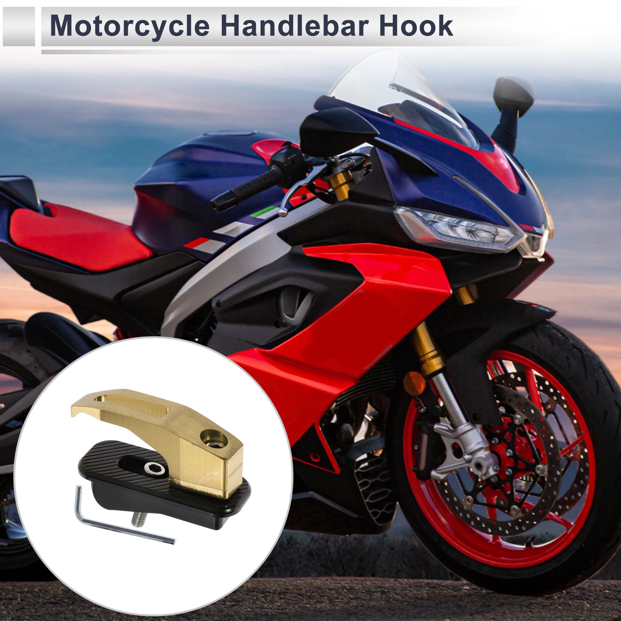 

Прямоугольный крючок для подвешивания мотоцикла Motoforti с отверстием из алюминиевого сплава, 1 комплект, желтый