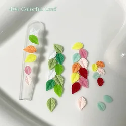 -Fresh Greenery- Various Mini Leaves Nail Ornament Mix Color Mint Leaf Acrylic Accessories Spring Winter Resin 3D Nail Charm 404