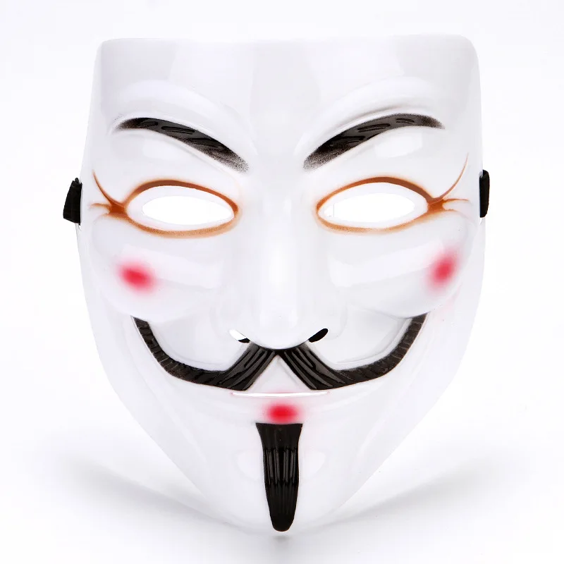 Masque de hacker anonyme, Guy Fawkes, Halloween, Noël, thème du film, cosplay V, cadeau de fête pour adultes et enfants