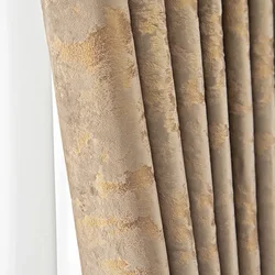 Cortinas de terciopelo de lujo europeas y americanas para sala de Estar, comedor, dormitorio, ventana opaca de alta gama, café dorado personalizado