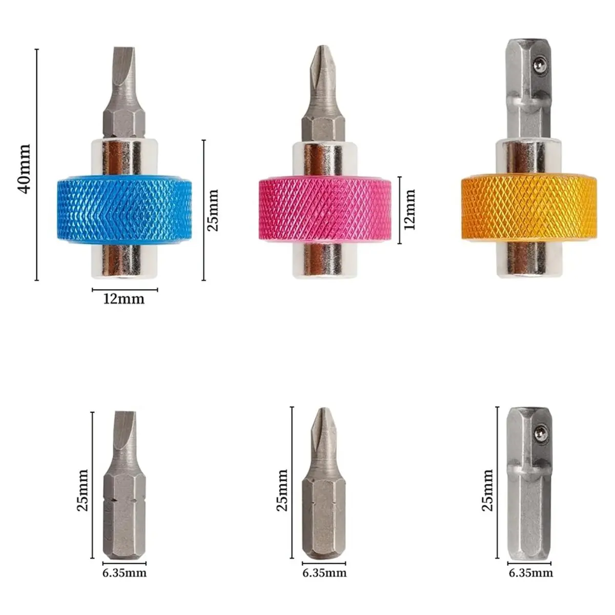 STOCK-3 Piece Finger Grip Drivers, 1/4