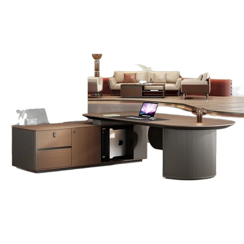 Class desk simple modern light luxury senior sense President table Manager table Boss table Office  and chair combination