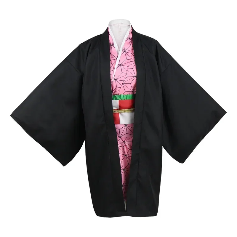 SN66 أنيمي كامادو Nezuko تأثيري حلي كيمونو الشيطان هنتر كامادو Nezuko زي شعر مستعار إمرأة بنات كيمونو موحدة ClothesW & C