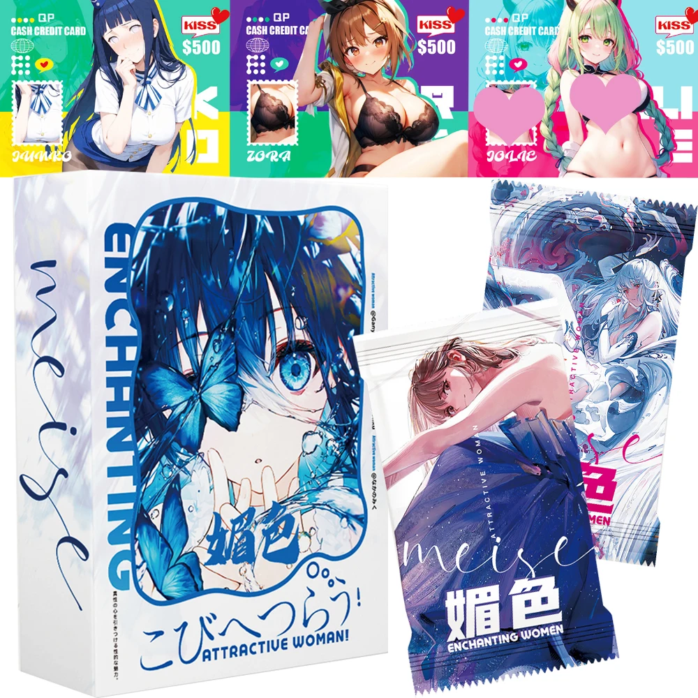 Anime Attractive Women Cards Goddess Story Collection Beauty Girl Party Character Cosplay Feast Trading Cards Kids Hobbies Gifts