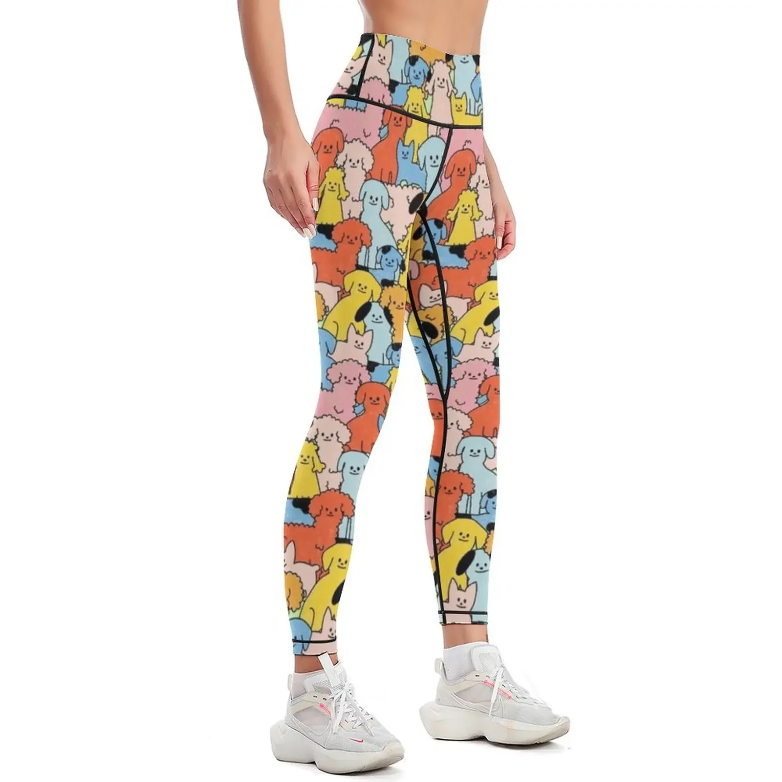 Pup Rally - The Peach Fuzz Leggings flared Women sportwear Womens Leggings