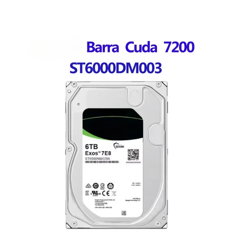 Seagate-Disque dur de bureau Barra ST6000DM003, disque dur SATA ST6000DM003, 3,5 pouces, 6 To, 2.5 SAS, 256 Mo, 7200 tr/min