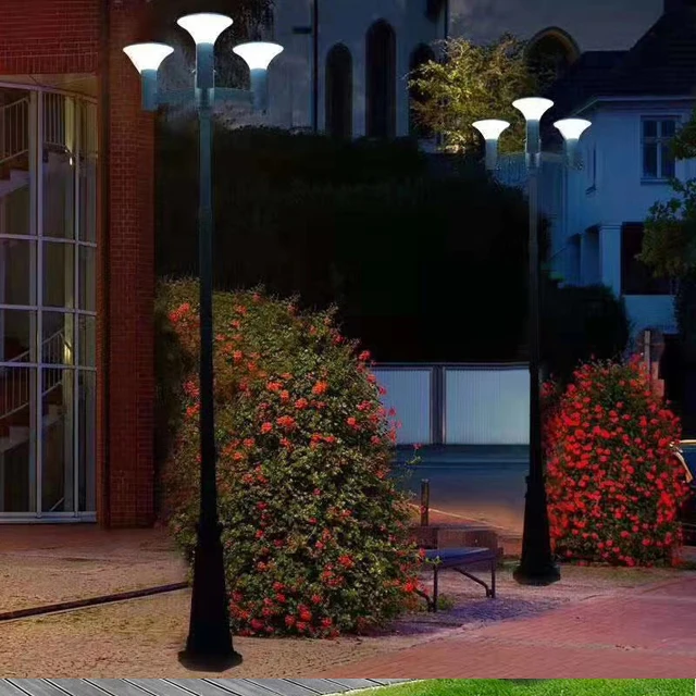 Europe type style pillar height 2500mm with remote control solar light control led landscape light 21W led solar garden light