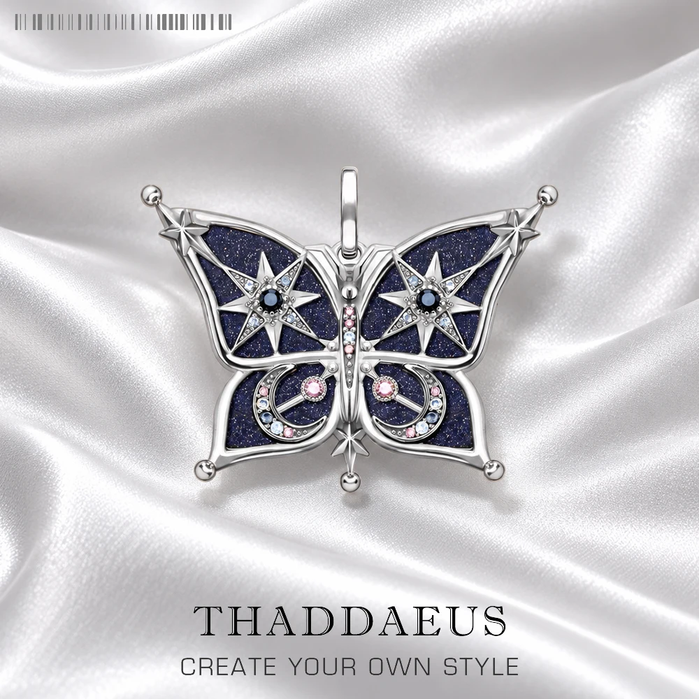 Pendant Endlessly Dreamy Blue Butterfly Fine Jewelry Bohemia Accessorie 925 Sterling Silver Gift For Women