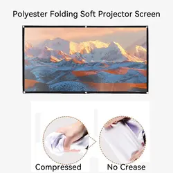 Thinyou 60inch 72inch 84inch 100inch 120inch for 16:9 Portable Simple Soft thin projector Screen Foldable Home Outdoor Theater