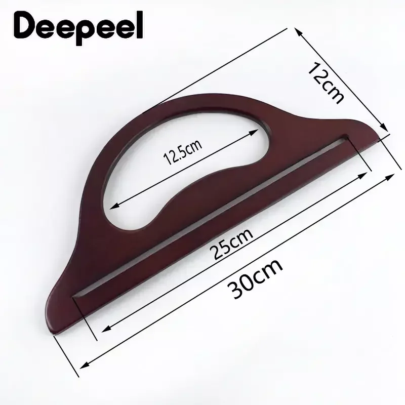 2Pcs Deepeel 30*12cm Wood Bags Handle Purse Frame Handbag Strap Closure Kiss Clasp DIY Handmade Sewing Brackets Bag Accessories