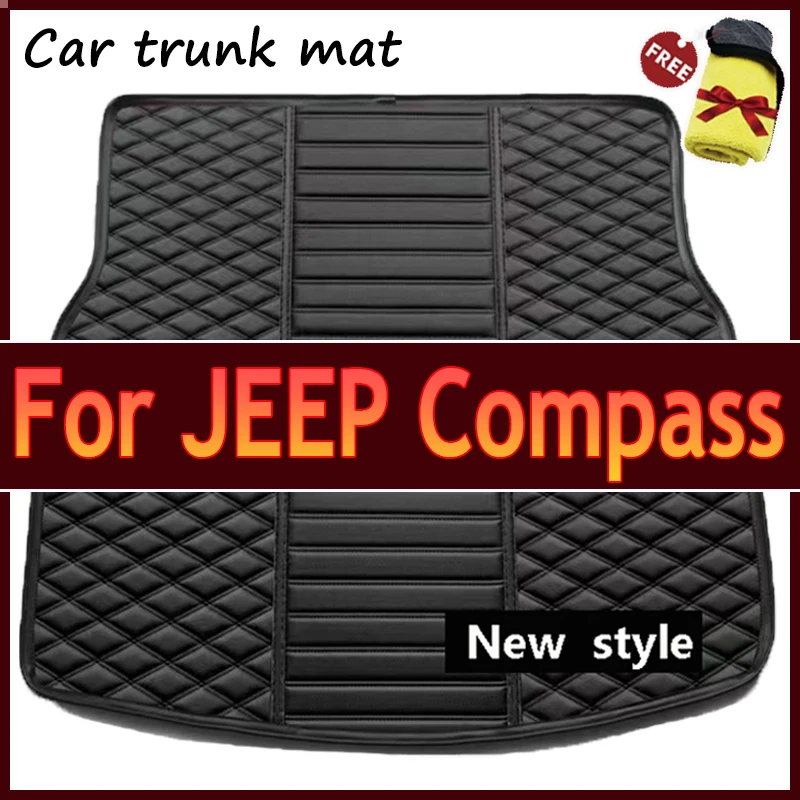 Car Trunk Mat For JEEP Compass 2007-2017 08 09 10 11 12 13 14 15 16 Custom Car Accessories Auto Interior Decoration