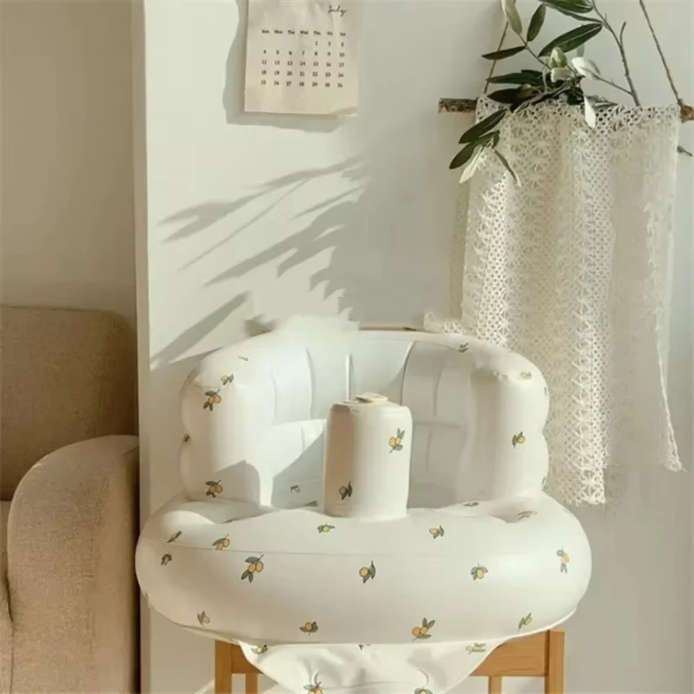 

Cute Cartoon Pattern Inflatable Baby Seat Foldable PVC Baby Inflatable Sofa Chair Portable Baby Furniture Children