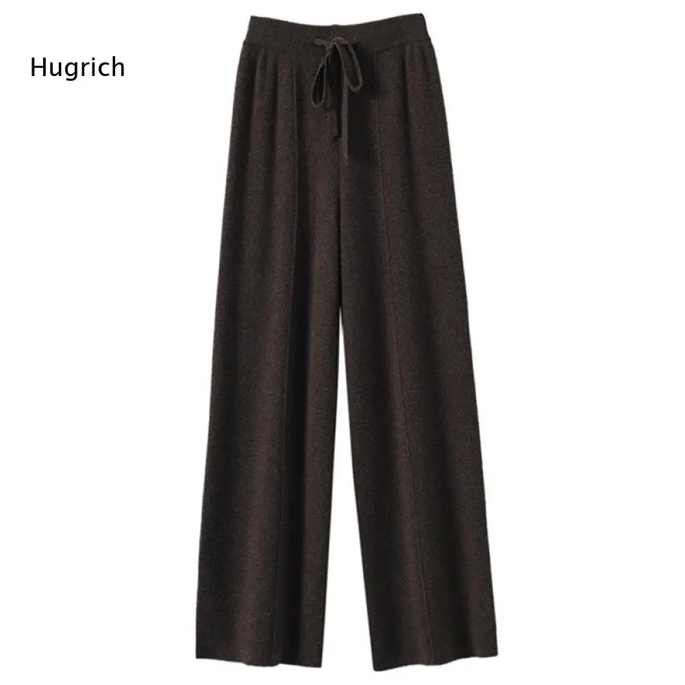 Elegant Solid Tone Loose Fit Long Pants for Women Featuring Comfortable Waist Design Smooth Texture All Season Wearable