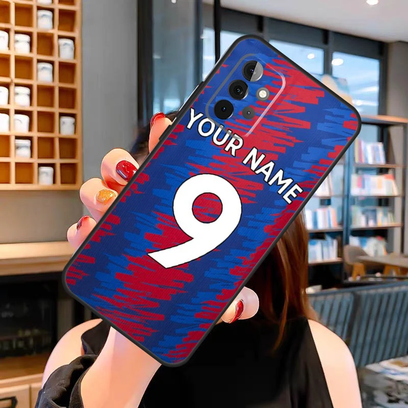 Personalised Football Name Number Case For Samsung Galaxy A14 A34 A54 A52 A32 A42 A22 A12 A51 A71 A13 A33 A53 A52S Cover