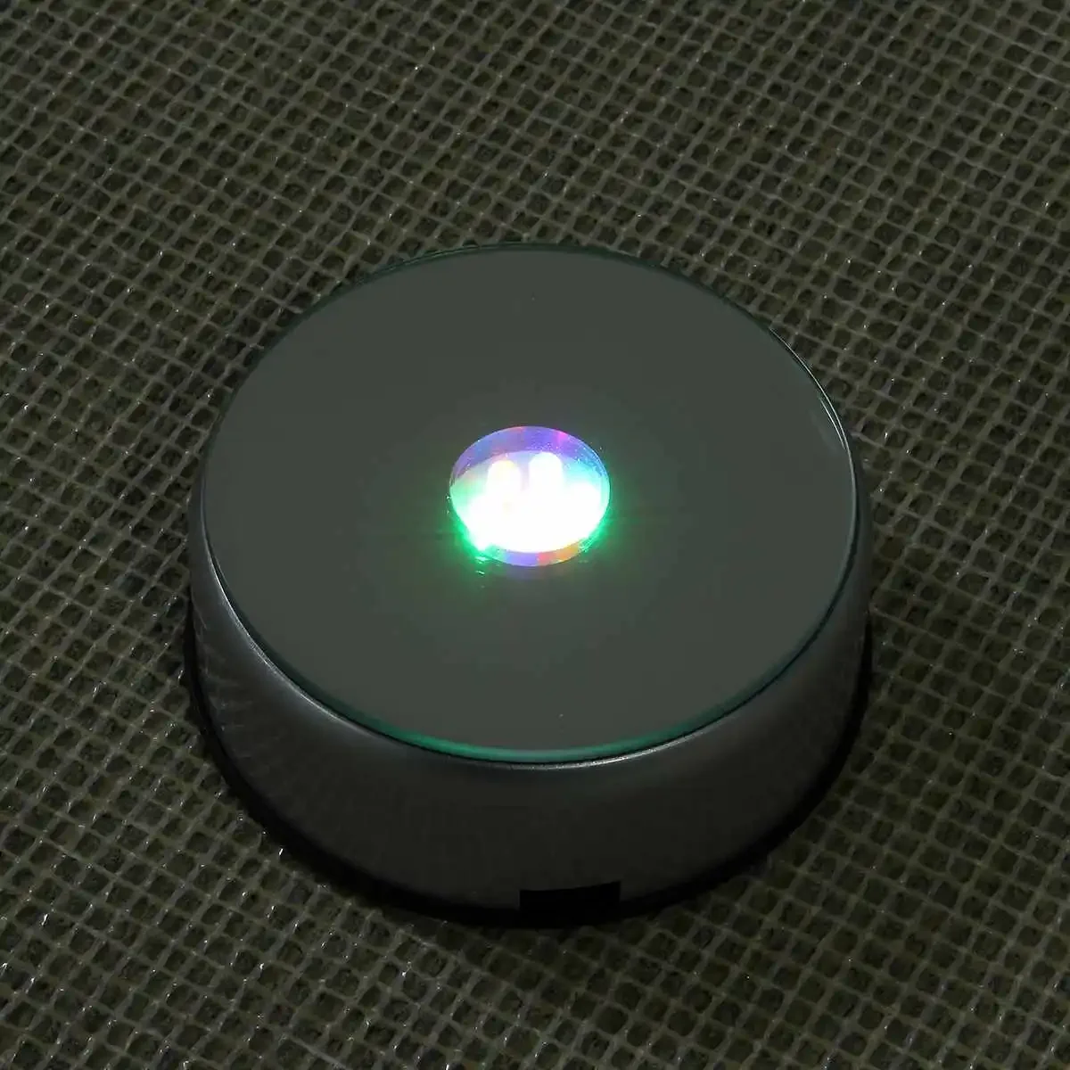 حامل عرض قاعدة دوار كهربائي ، ضوء كريستال ، إضاءة ملونة ، 7 ليد ، حلية مع محول