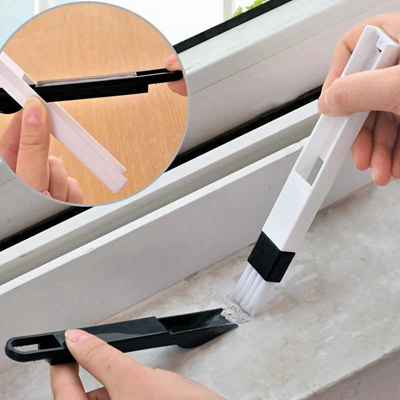 Multifunctional cleaning brush with dustpan, keyboard, groove, door and window groove, hard brush, dead corner cleaning tool