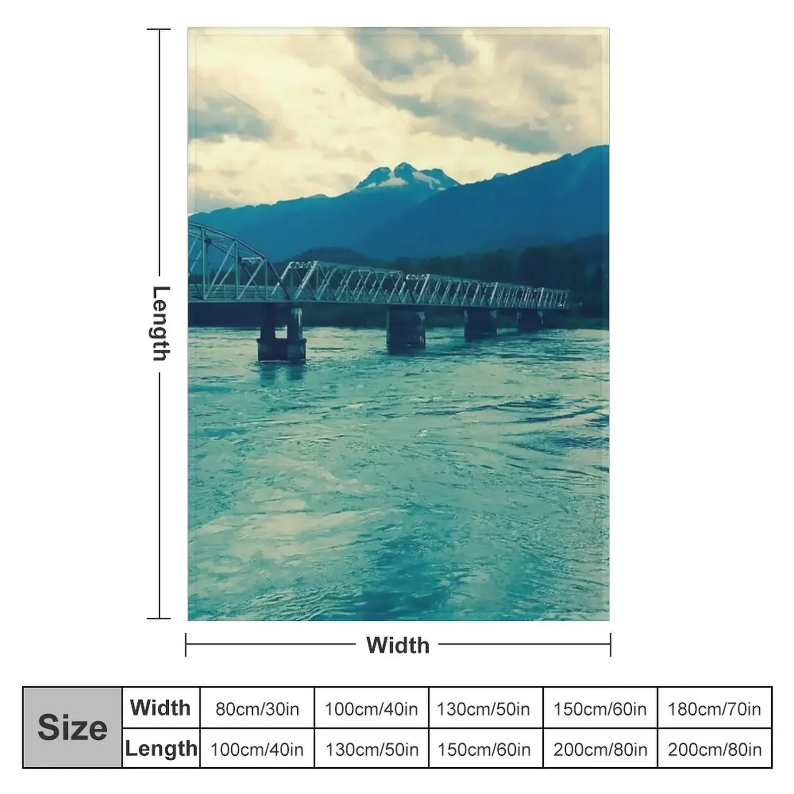Train Bridge in Revelstoke, Canada. Throw Blanket Weighted warm winter Bed linens Multi-Purpose Summer Blankets
