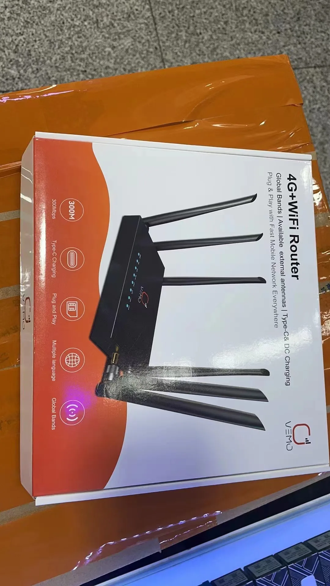 Vemo B628 4G Lte Router Draadloze Modem 4G Wifi 300Mbps Wifi Router Met Sim-Kaartsleuf Cpe Met Externe Antenne En Lan-Poort