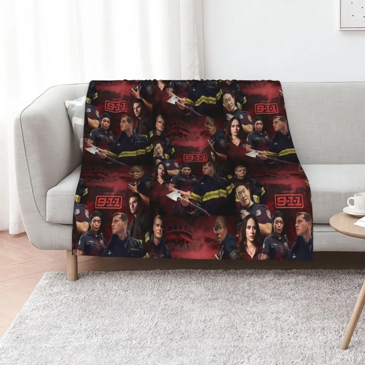 

9-1-1 - Red Glare Throw Blanket Winter beds Decorative Beds Travel Decoratives Blankets