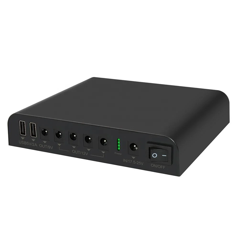 YABO Mini UPS Uninterrupted Power Supply 12V 8800mAh 98Wh Power Bank Lithium Ion Backup Battery for Wireless Router