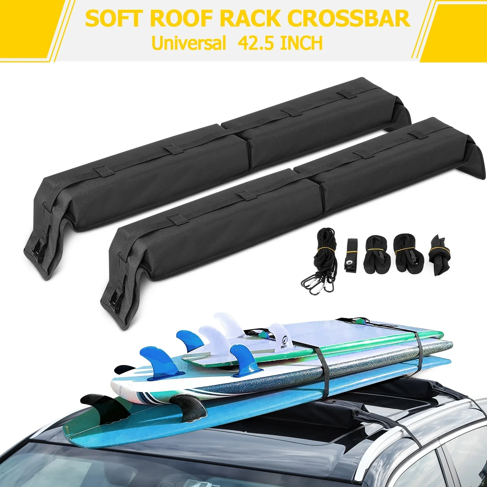 

Universal Car Roof Soft Rack Pads for Kayak/Sup/Paddleboard/Canoe/Snowboard/Windsurfing Car Surfboard Luggage Racks Accessory
