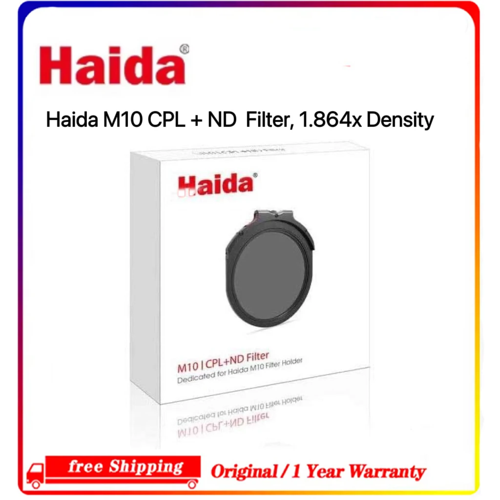 Haida M10 Circular Polarizer CPL + Neutral Density ND Drop-In round Filter Nano-Coated 1.8 to 64x Density for Photography