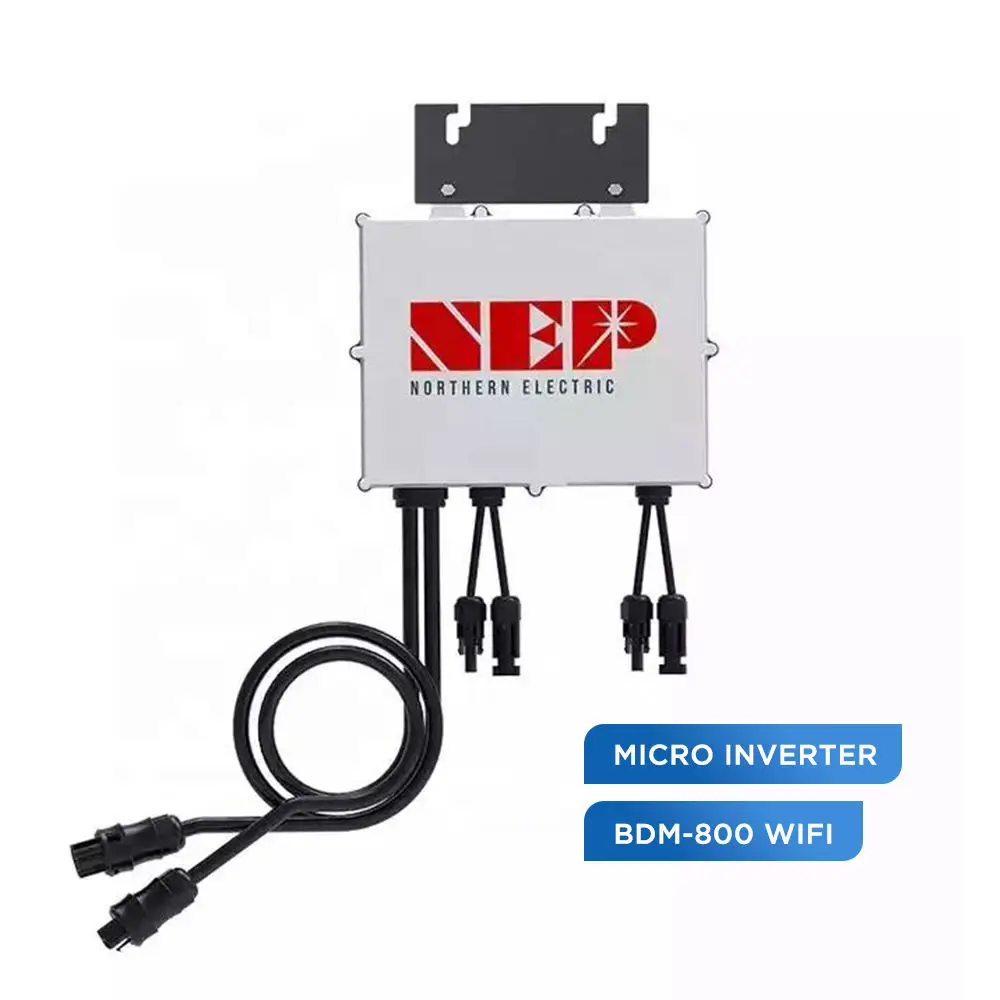 800W Grid Tie Solar Micro Inverter Pure Sine Wave IP65 Waterproof WiFi MPPT Balcony Household Solar System In Stock