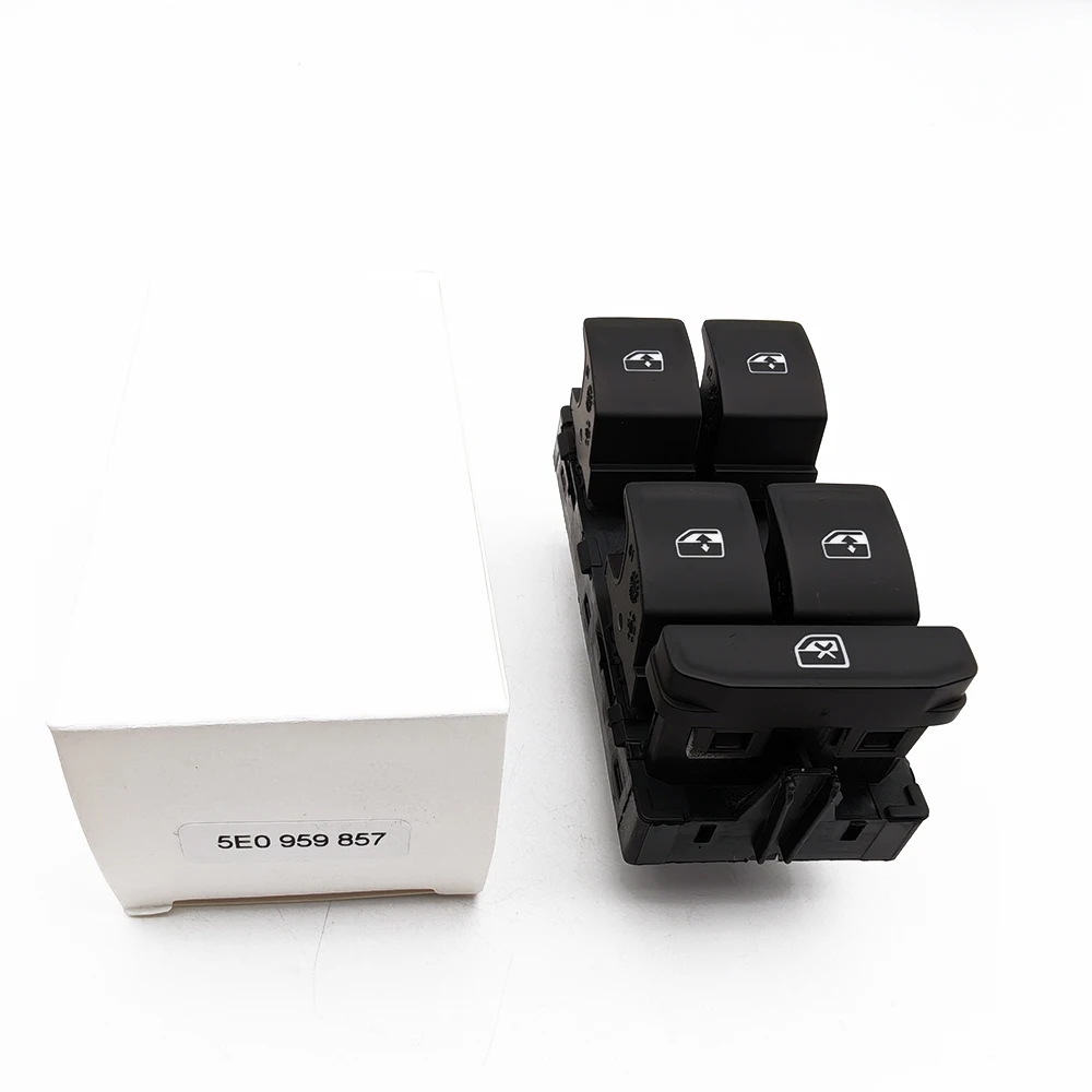5E0959857/5E0959855/5E0959857A/5E0959855A Electric Power Master Window Switch Button With Green Light For Skoda Octavia Fabia