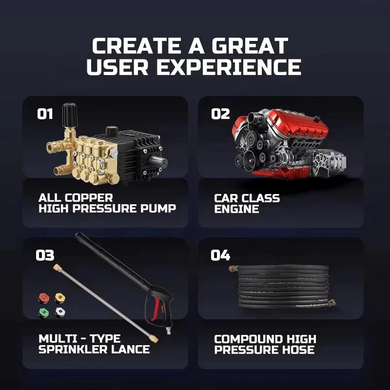 Pulitore diesel industriale ad alta pressione da 250 bar Nuova condizione Lavatrice mobile self-service Lunga durata Affidabilità automatica