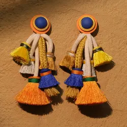 Statement Earrings Ropes&Tassels Dangle Exaggerated Earrings Handmade For Women Wedding Party Jewelry Dress Accessories