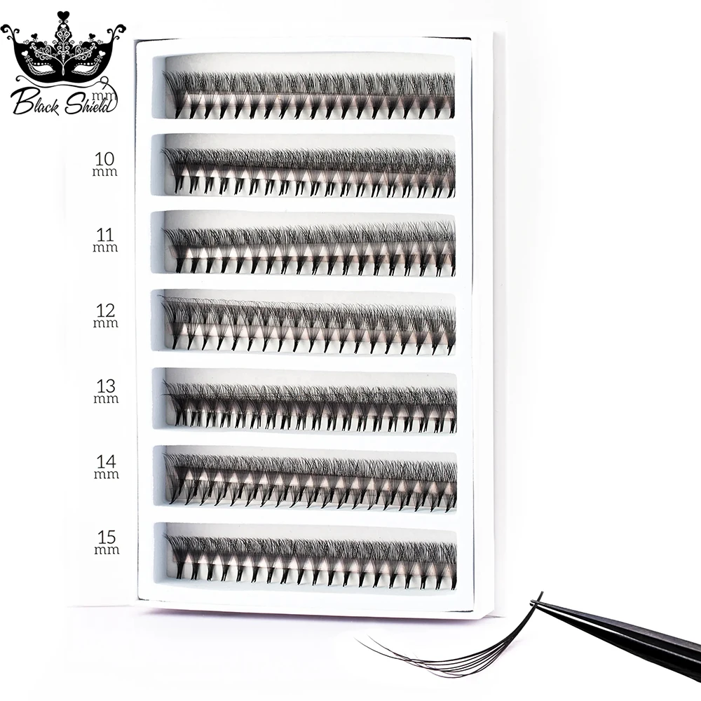 2000 Fans 0.05 Handmade 8-16D Rapid Mega Storage Lash Tray 1000 Fans Pointy Base Promade Volume Fans Sharp Pointy Stem Loose Fan