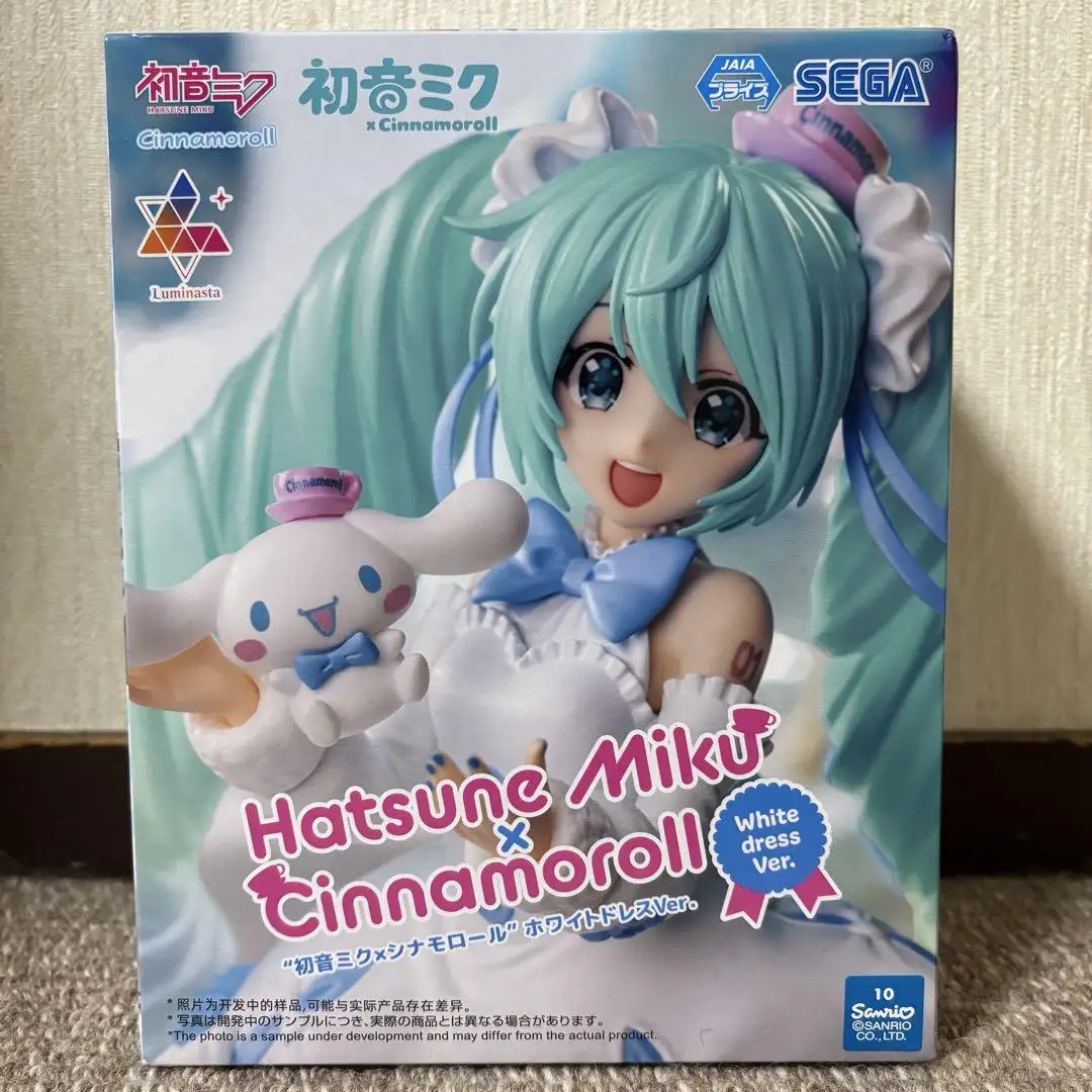 In Stock SEGA Luminasta Hatsune Miku Cinnamoroll White Dress Ver. PVC 19CM Anime Action Figures Model Collection Toy