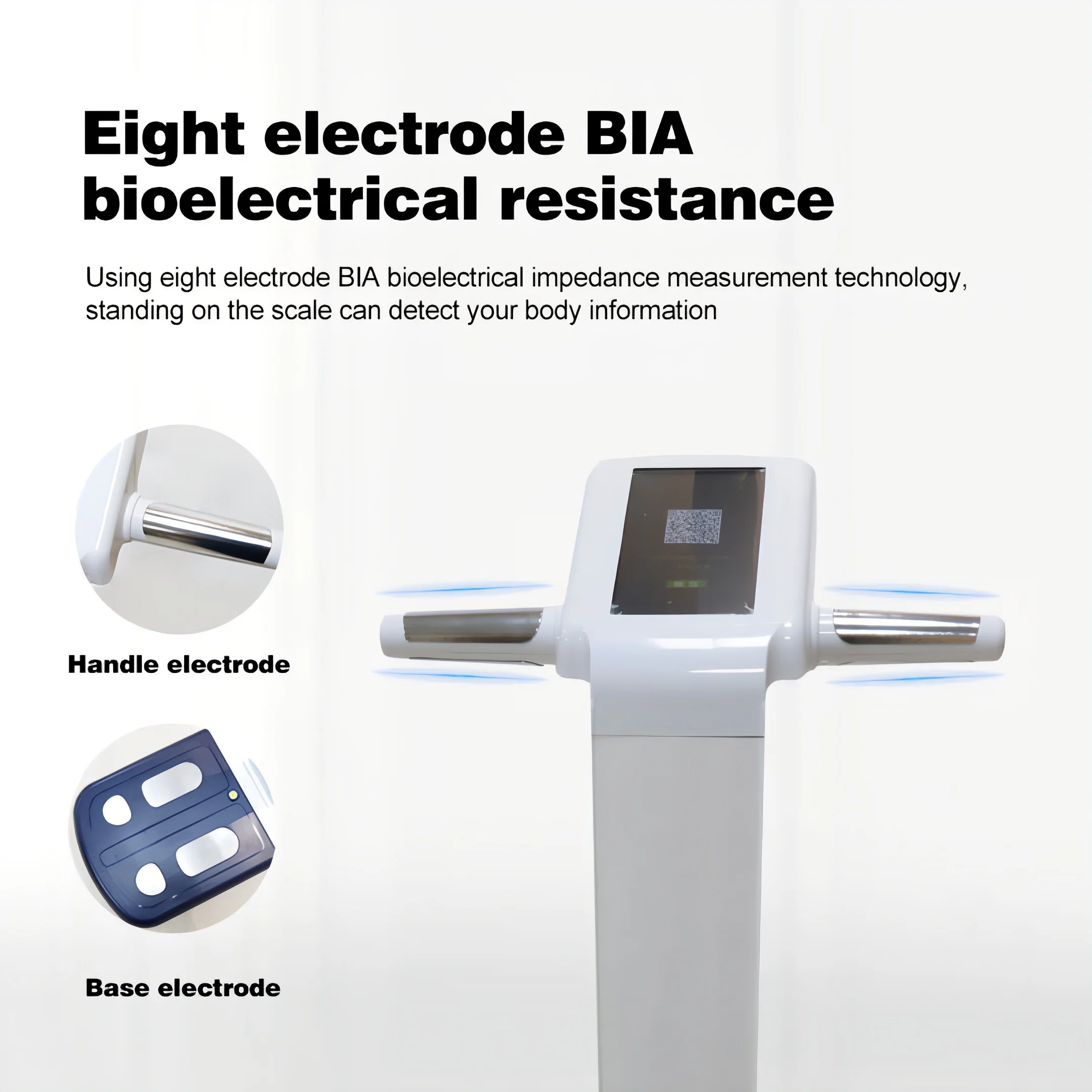 Smart Body Fat Scale with 8-Sensor BIA Technology Liquid Crystal Touch Screen Display Body Fat Analysis