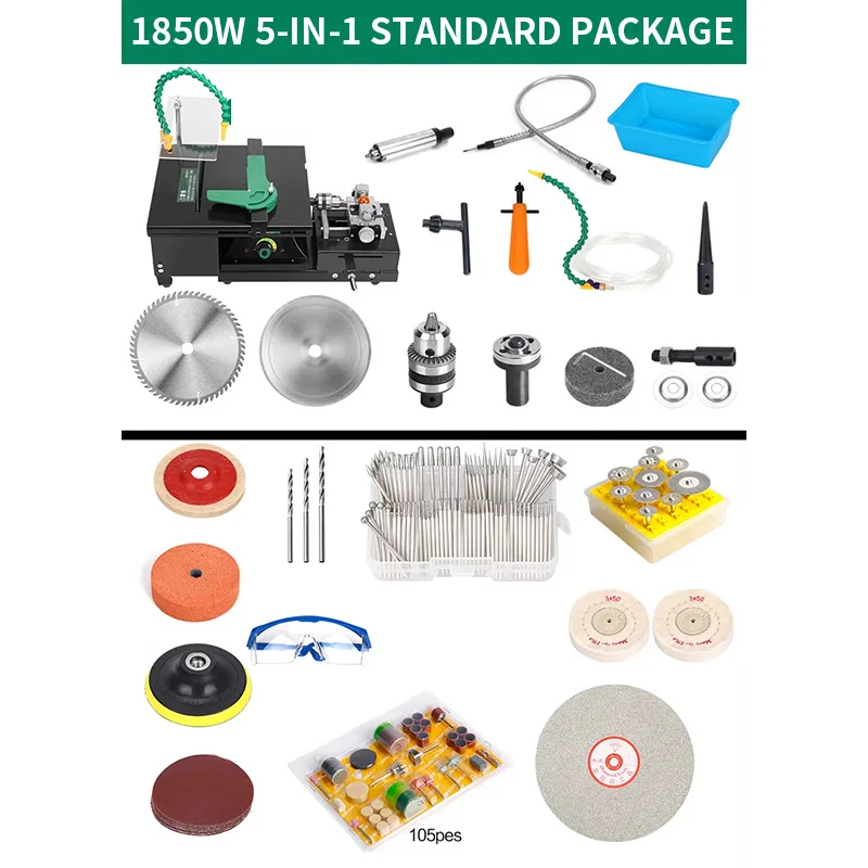 

220V Compact Bench Grinder Jade Polishing Machine Mini Cutting Machine Jewelry Flex Shaft Engraving & Grinding Table Saw
