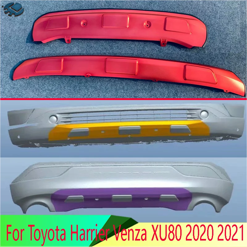 For Toyota Harrier Venza XU80 2020 2021 Car Accessories Stainless Steel Front and Rear Bumper Skid Protector Guard Plate