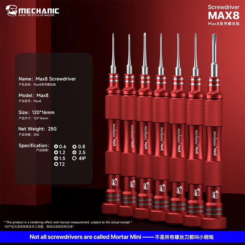 【MECHANIC】 MAX8 Starker magnetischer, hochpräziser, superharter Schraubendreher für die Reparatur und Demontage von Mobiltelefonen – Detail 5