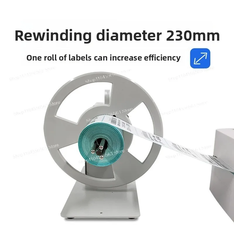 X6S Automatic Label Rewinder Coreless for Thermal/Copper/Silver Paper Sticker Barcode Printer Clothing Tag Ribbon 120mm