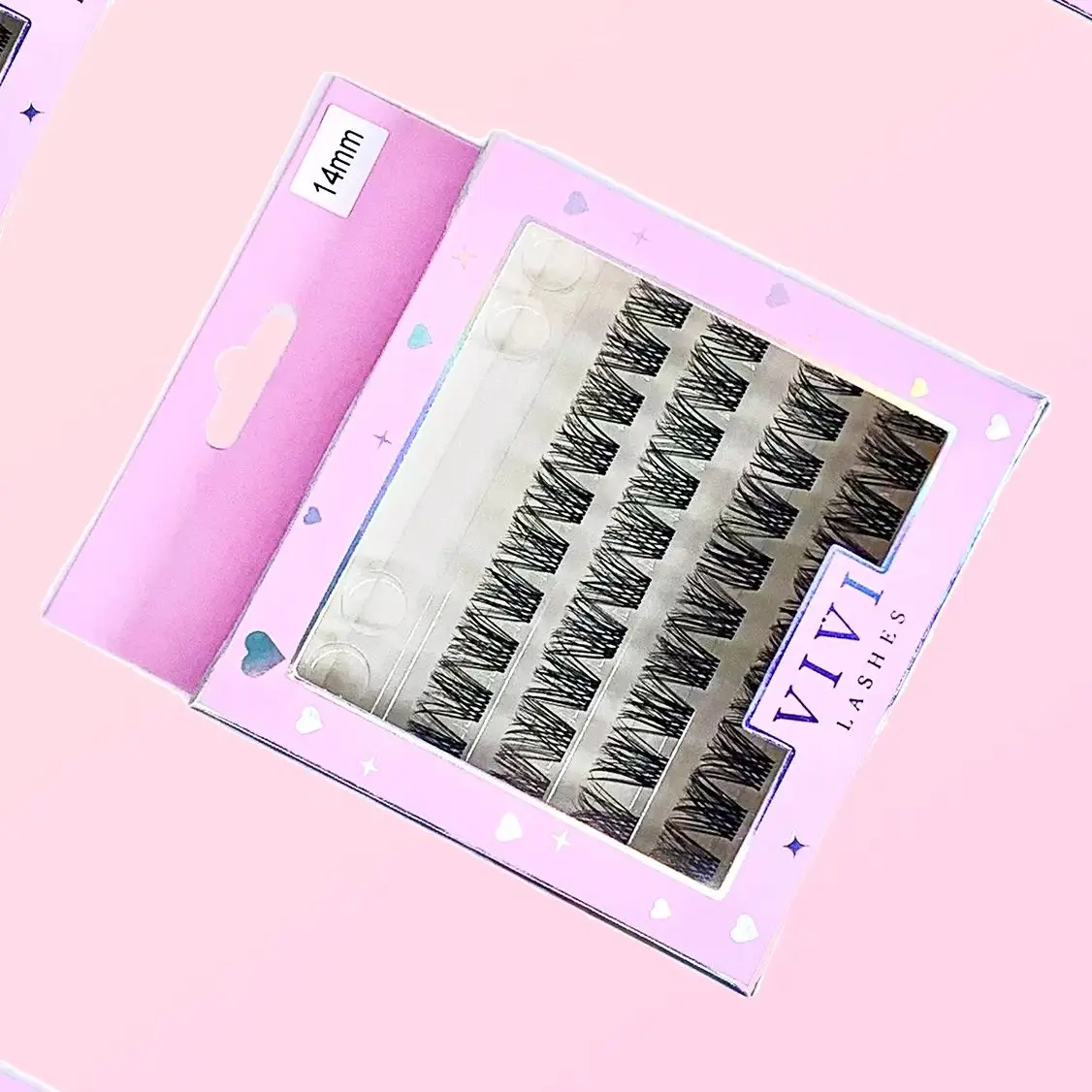1 Box 40 Stück 10 mm/12 mm/14 mm/16 mm falsche Wimpern natürliche dünne individuelle Cluster-Wimpern