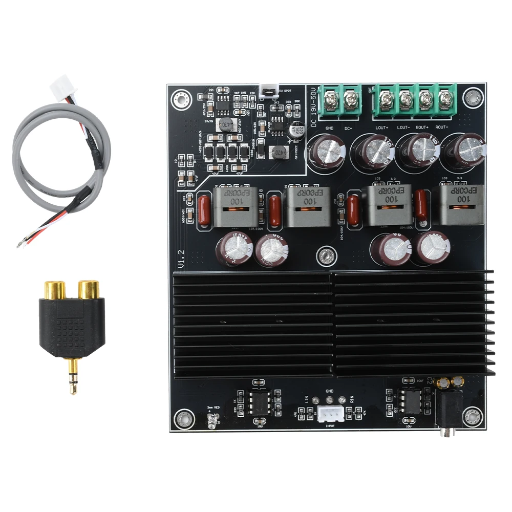 

TPA3255 Dual Core HiFi Class D Dual Channel Amplifier Module Ultra-High Power 600W+600W DC 19-50V Amplifier Module