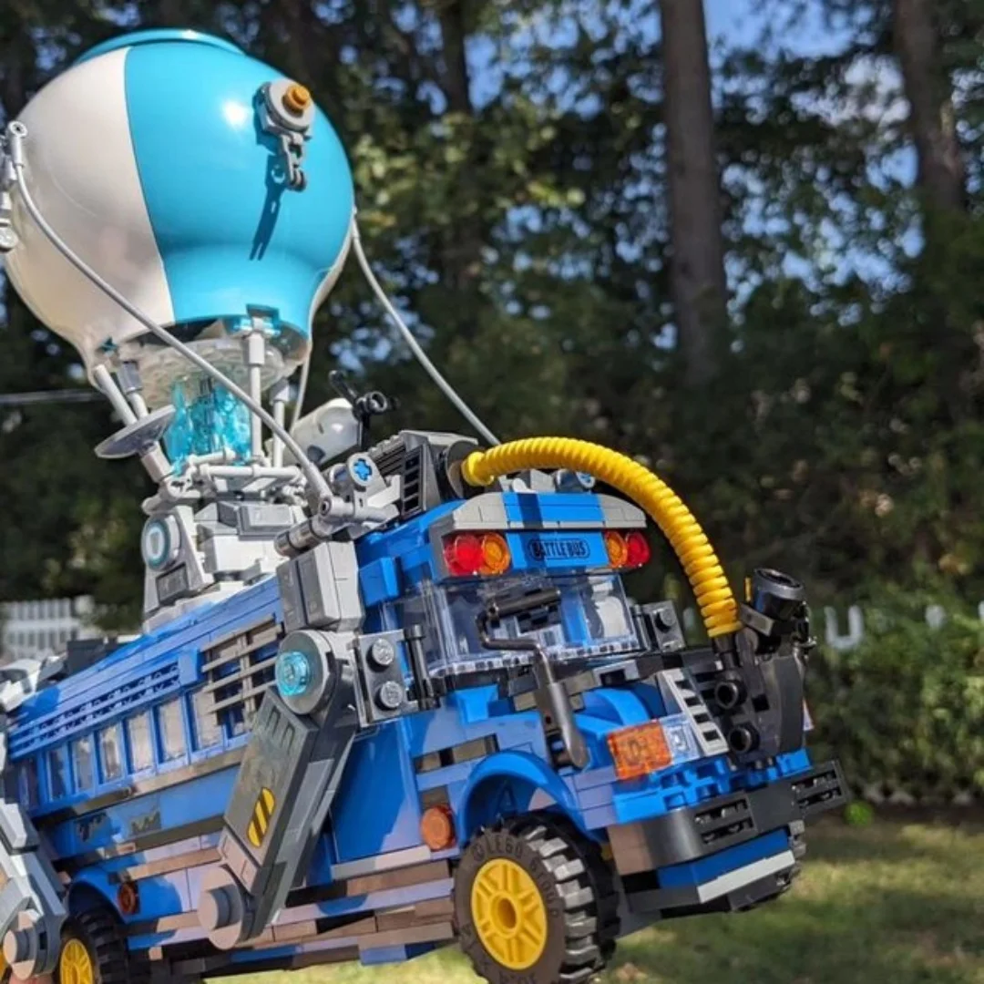 954 قطعة ديزني معركة حافلة الطوب اللبنات مجموعة متوافق 77073 لعبة نموذج فورتنايت مركبة هدايا عيد الميلاد للطفل الصبي لعبة #1