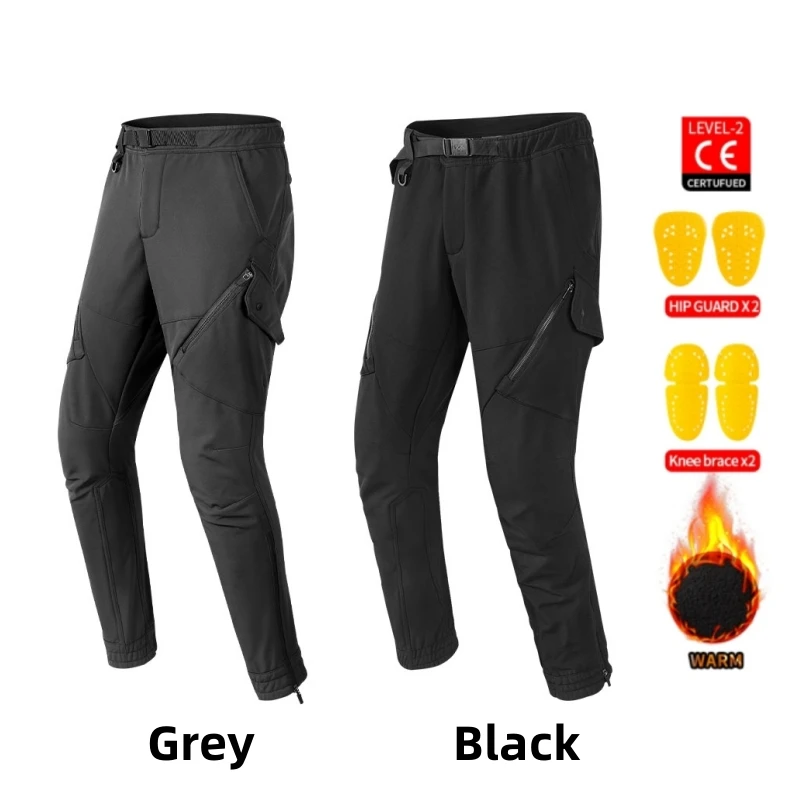 

VND CE2 Winter Men's Riding Trousers Windproof Warm Waterproof Motocicleta Moto Protector Daily Work Commuter Motorcycle Pants
