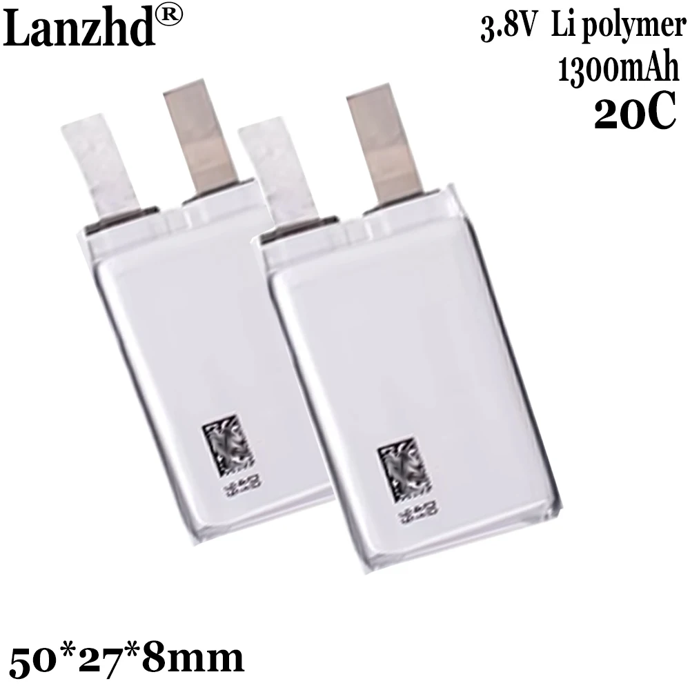 1-12pcs 3.8V Max 4.35V 1300mAh Li-Polymer DIY 2S 3S 4S Replacement Flight Battery Cell For DJI Tello Tello EDU Drone 822750