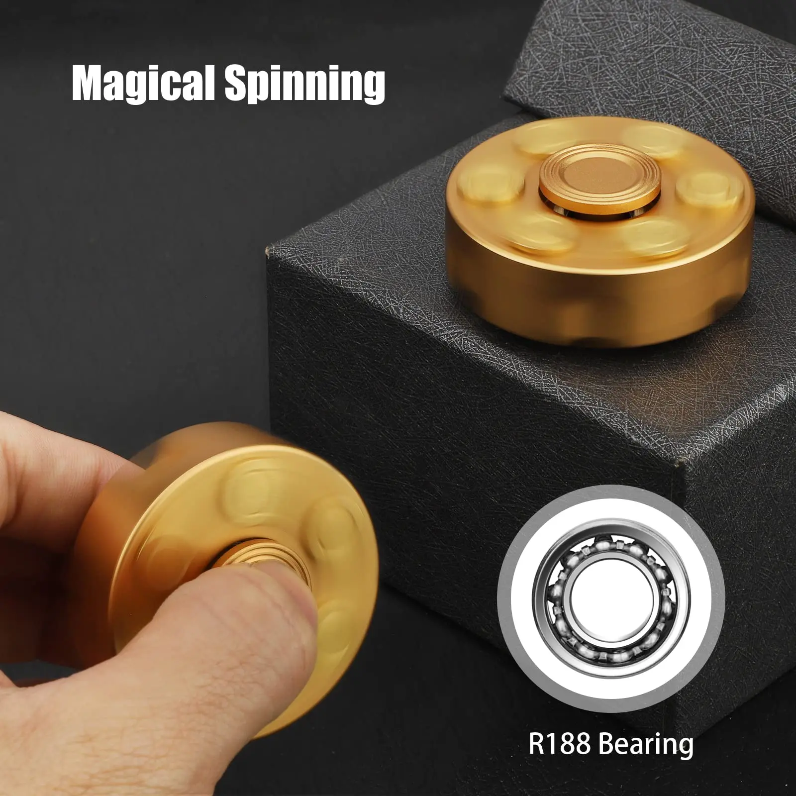 Fidget Spinner Toy para Adultos, Metal Fidgit Cube, Handheld Anti Ansiedade, Stress Relief Gyro