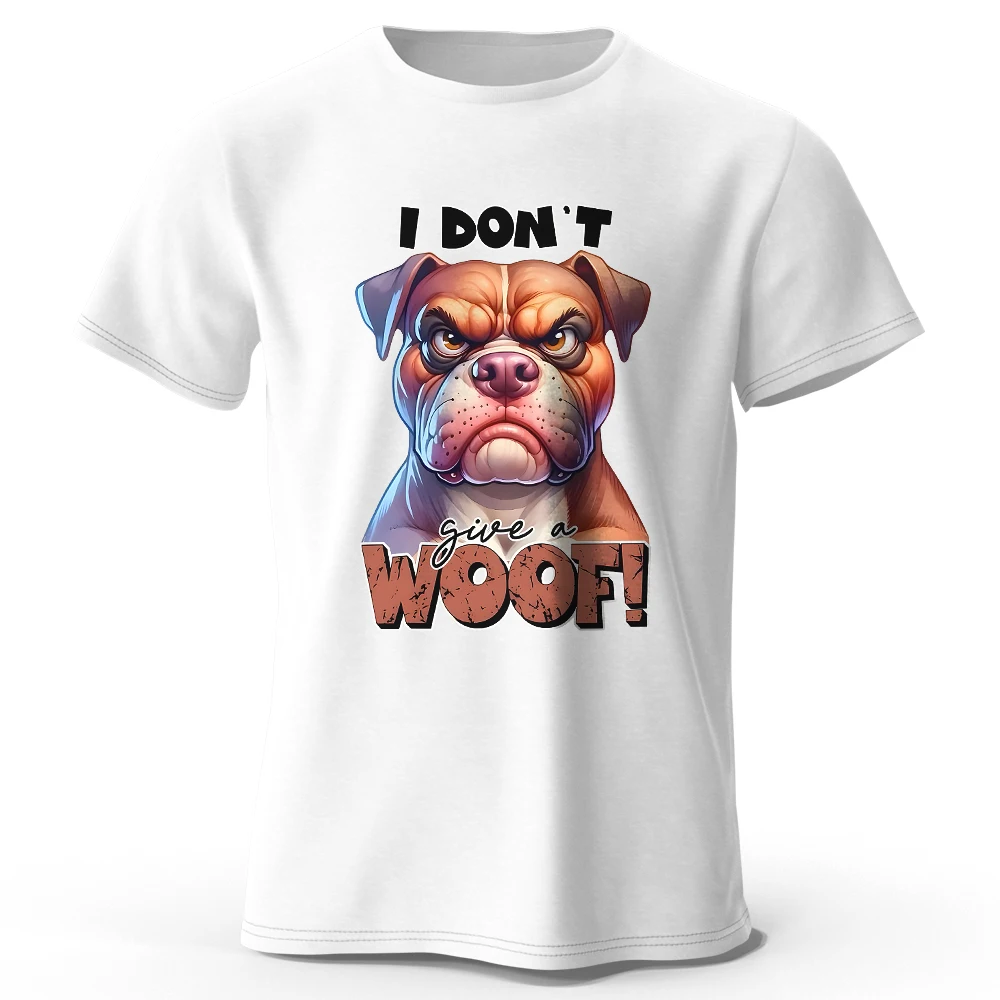 T-Shirt mit lustigem Cartoon-Hunde-Doodle-Aufdruck aus 100 % Baumwolle, ultraweiches Rundhals-Kurzarm-T-Shirt für Männer und Frauen