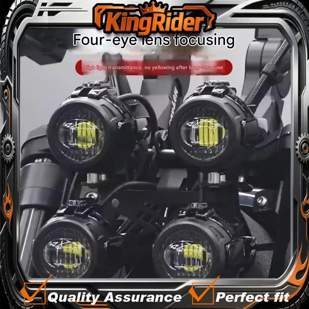 Motorcycle modified retro predator headlight assembly LED high and low beam super bright headlight for Benda Dark Flag 500