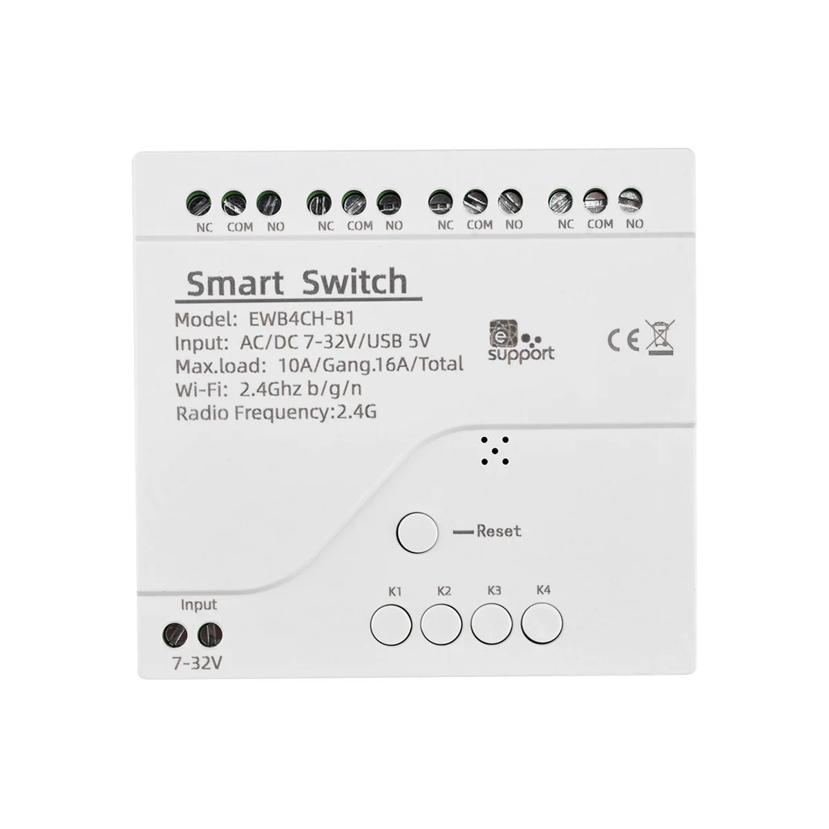 EWeLink Smart WiFi Bluetooth Switch Relay Module 7-32V on Off Controller 4CH 2.4G WiFi Remote for Alexa Google Home