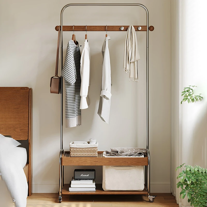 Perchero De acero moderno europeo, colgador multifuncional con estante, Perchero De lujo moderno, Perchero De Ropa, muebles organizadores